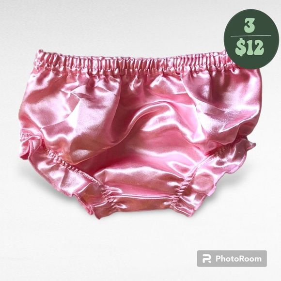 3/$12 Nannette Baby Pink Ruffled Bloomers 3-6m - Picture 2 of 4
